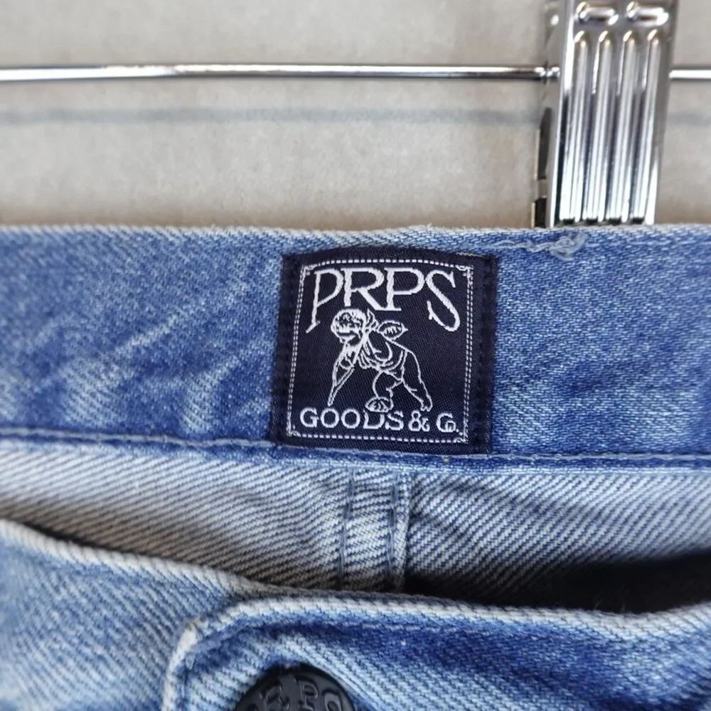PRPS Jeans Mens Distressed Blue Light Wash Denim Mens 38x34